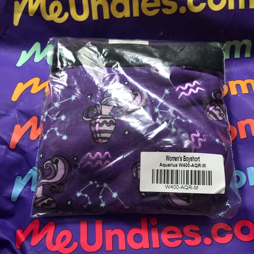 MeUndies women boy short underpants medium aquarius
